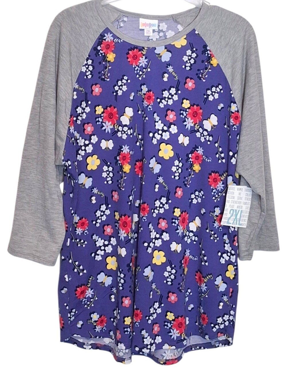 NWT Lularoe Randy Baseball Tee 2XL